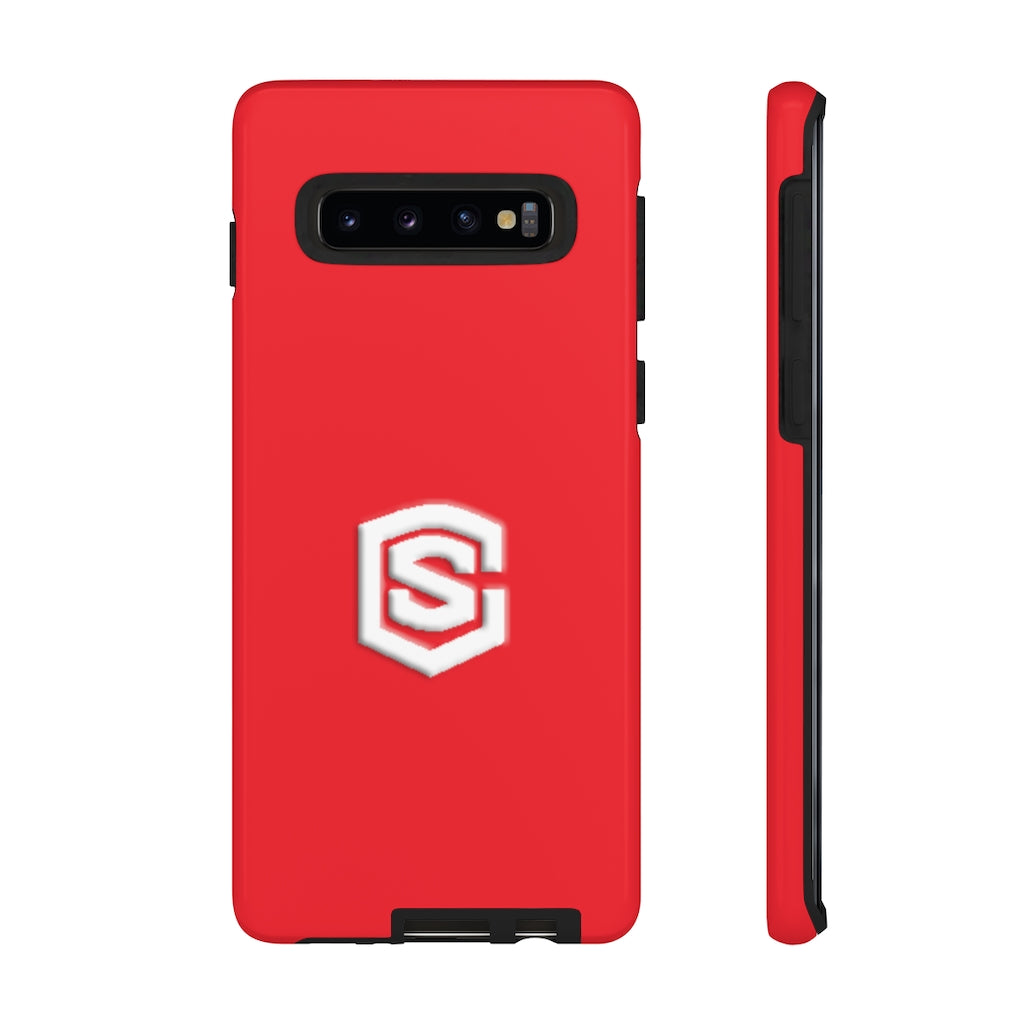 Red Tough Cases White Logo