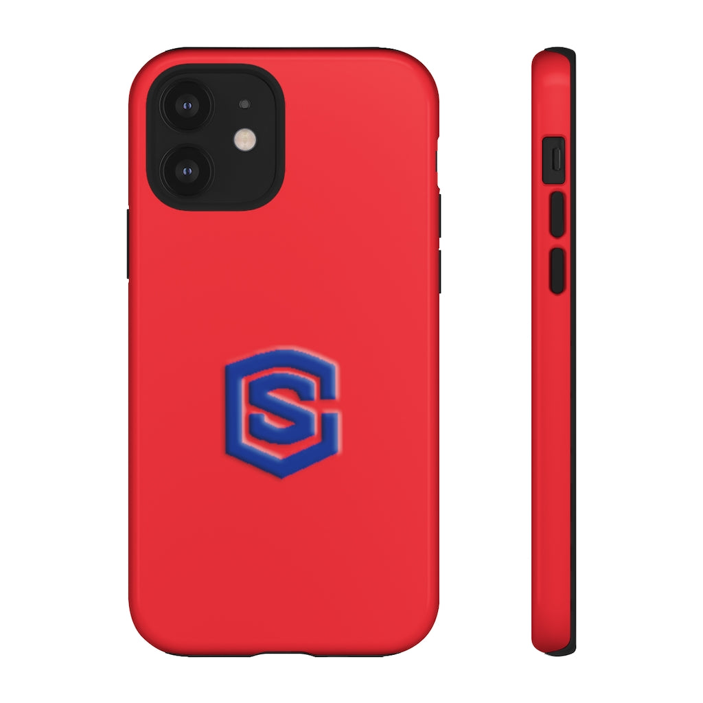 Red Tough Cases Blue Logo