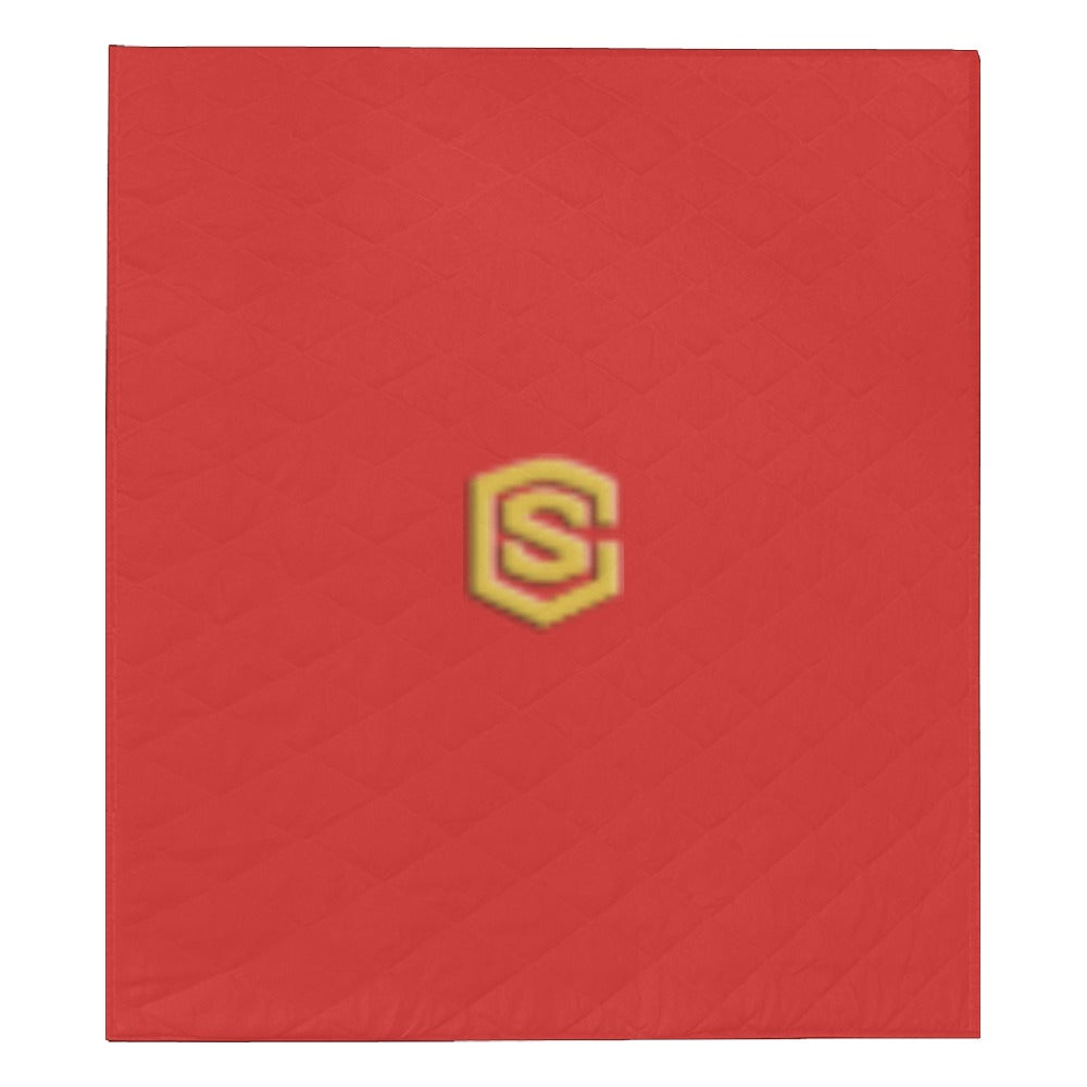 RED CISTOM QUILT GOLD  LOGO Custom Quilt  70" x 80"
