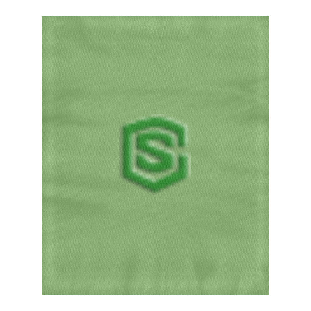 Green Duvet Cover Green Logo 3-Piece Bedding Set (1 Duvet Cover 86"x70"; 2 Pillowcases 20"x30")(One Side)