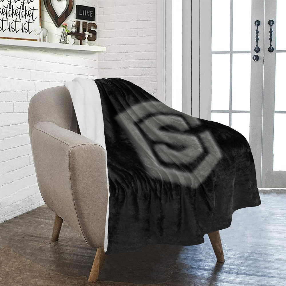Black Ultra-Soft Micro Fleece Blanket Silver Logo Ultra-Soft Micro Fleece Blanket 30"x40"