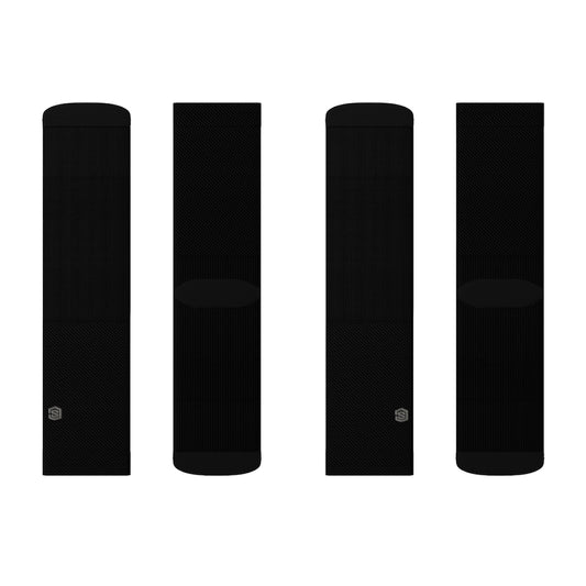 Black Sublimation Socks with Gray Logo