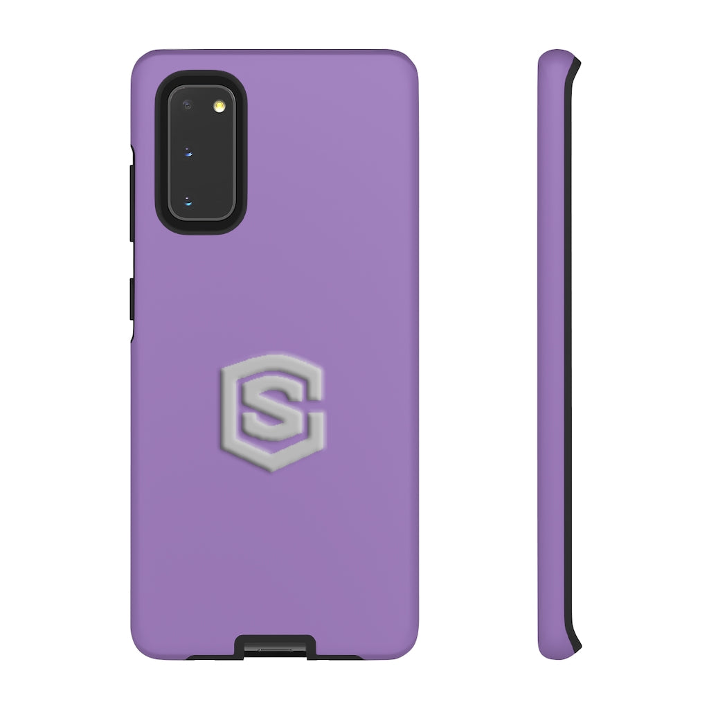 Purple Tough Cases Silver Logo