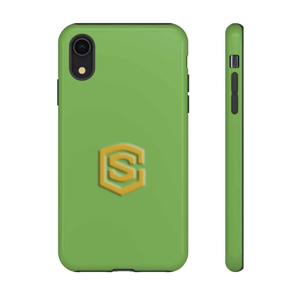 Light Green Tough Cases Gold Logo