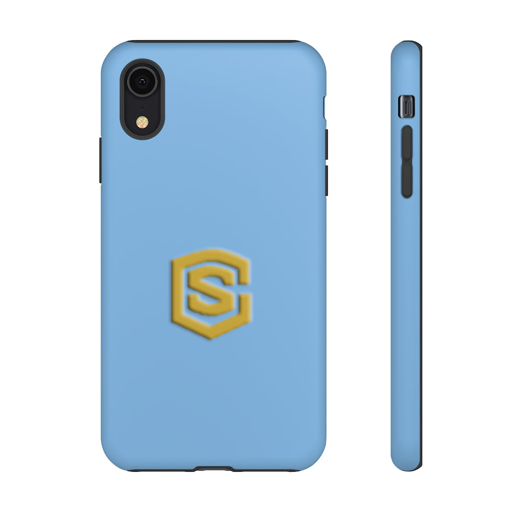 Blue Tough Cases Gold Logo
