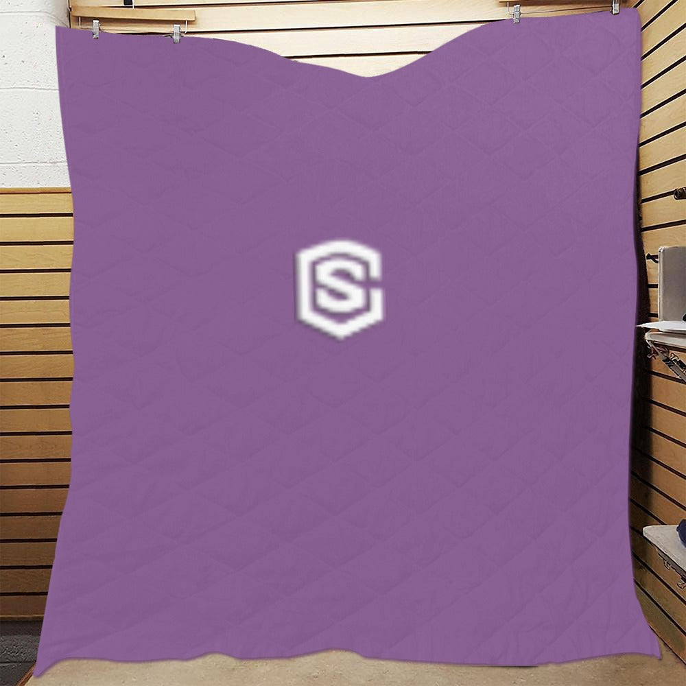 BLUE CUSTOM QUILT WHITE LOGO Custom Quilt  70" x 80"