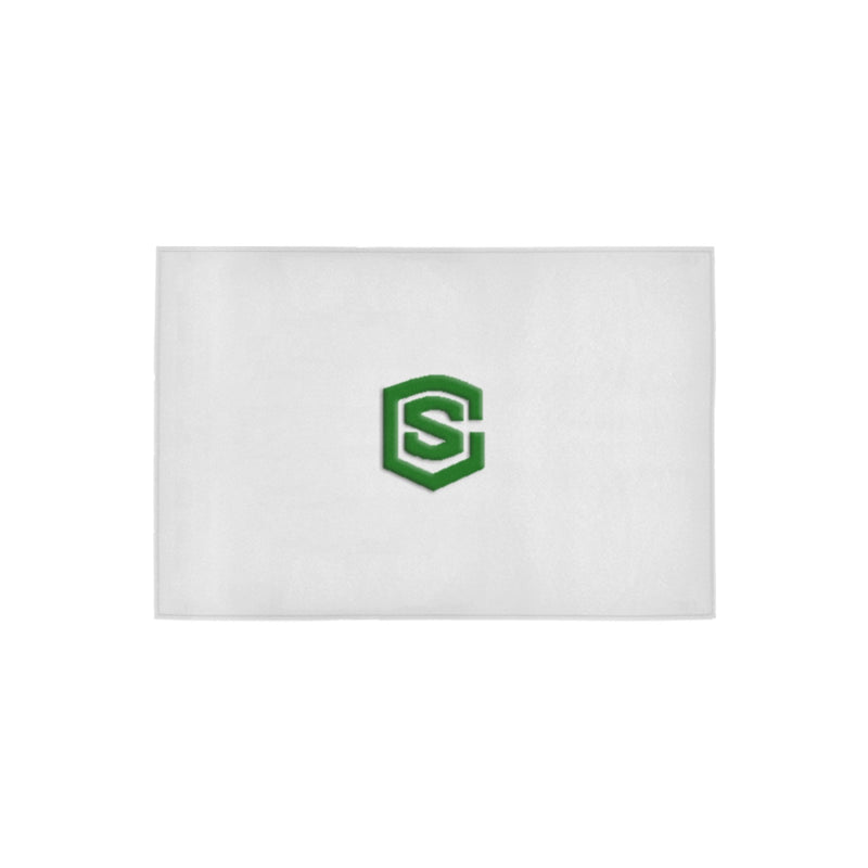 White Doormat 24" x 16" (Sponge Material) with Green Logo Doormat 24" x 16" (Sponge Material)