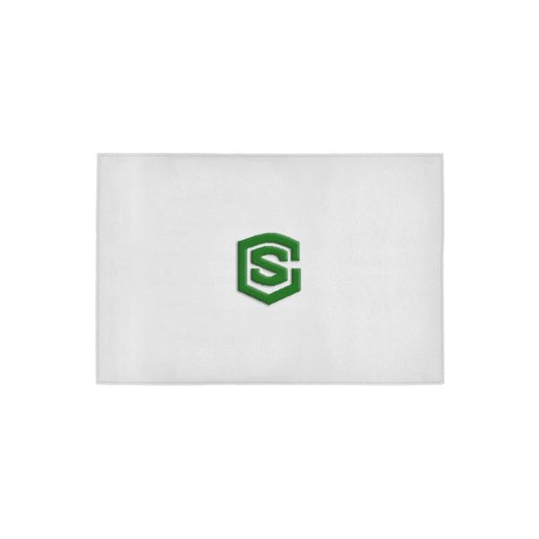 White Doormat 24" x 16" (Sponge Material) with Green Logo Doormat 24" x 16" (Sponge Material)