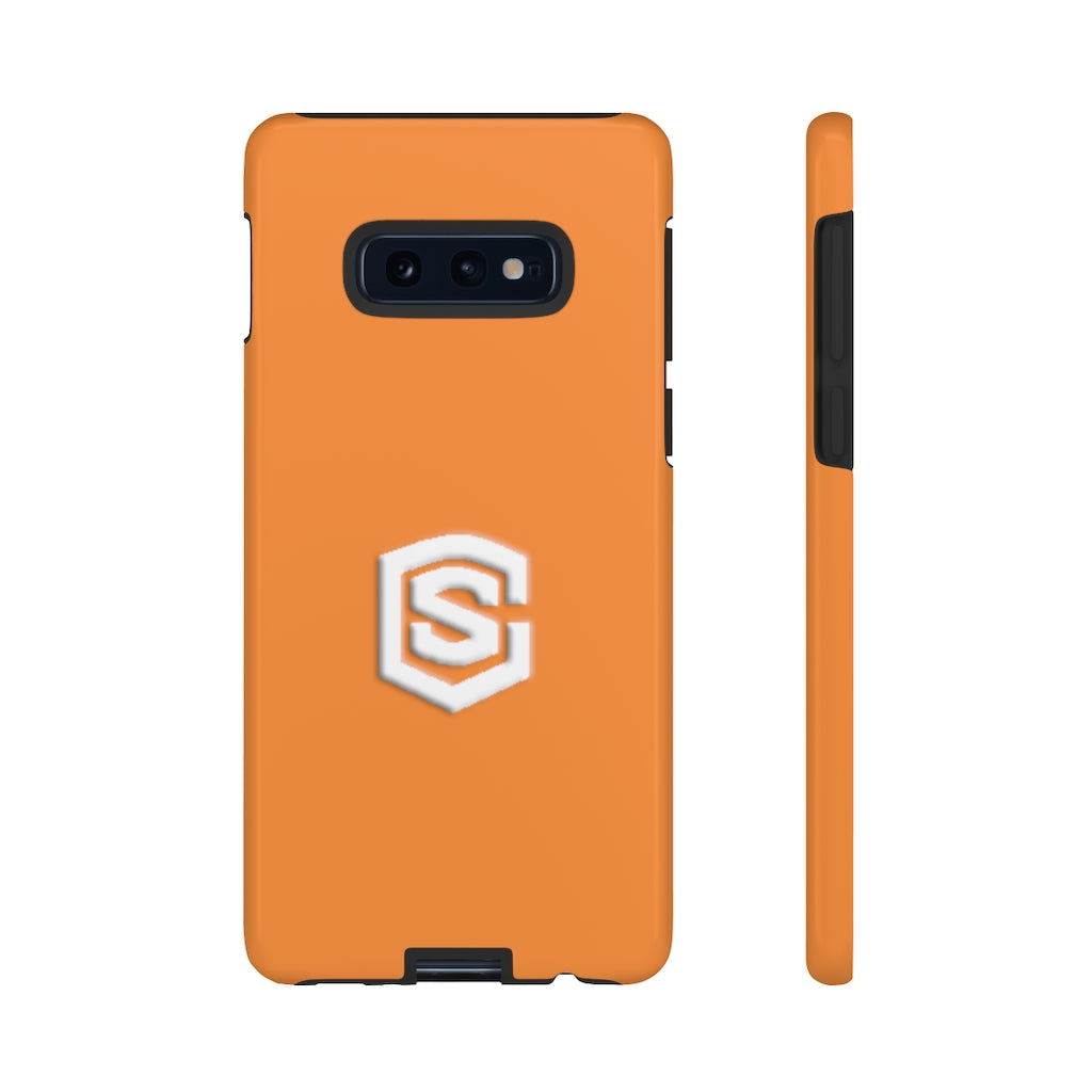 Orange Tough Cases White Logo