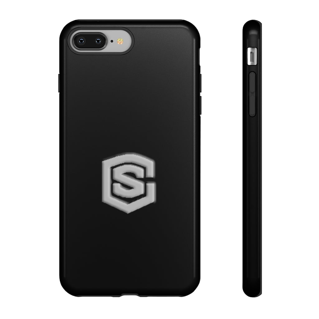 Black Tough Cases Silver Logo
