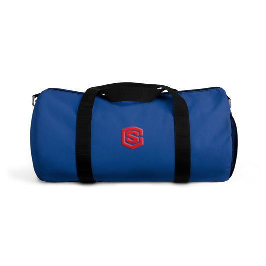 Blue Duffel Bag Red Logo