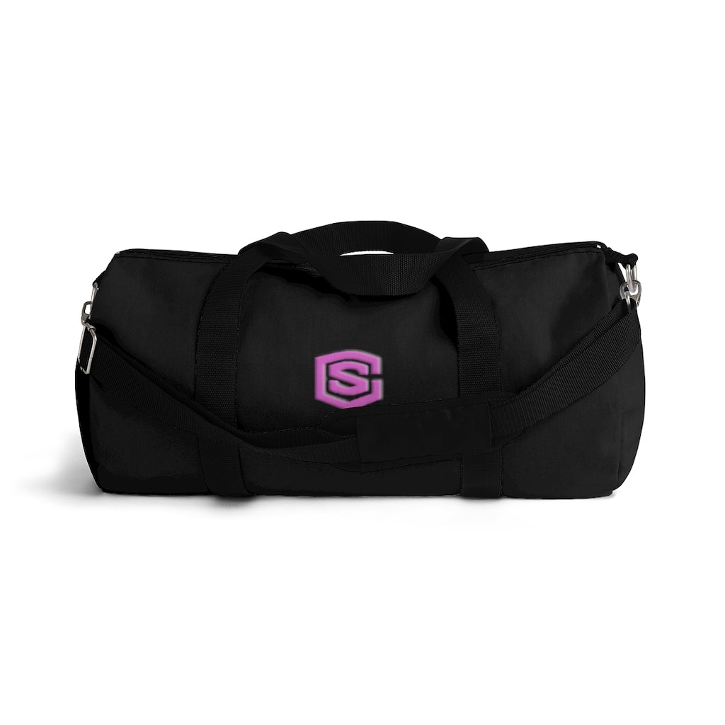 Black Duffel Bag Pink Logo