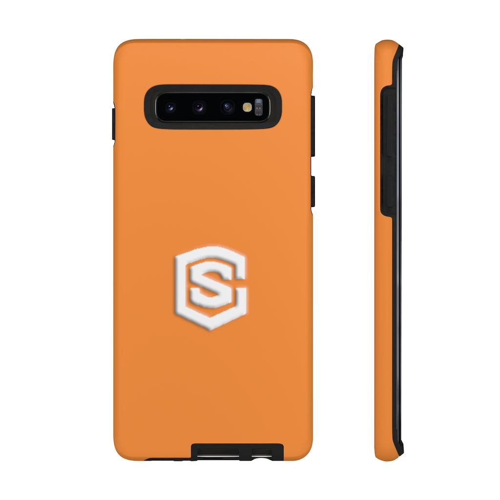 Orange Tough Cases White Logo