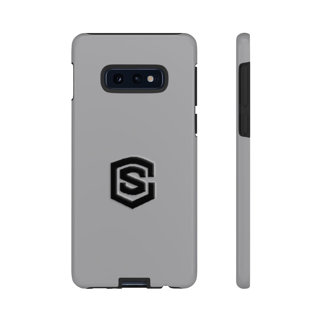 Grey Tough Cases Black Logo