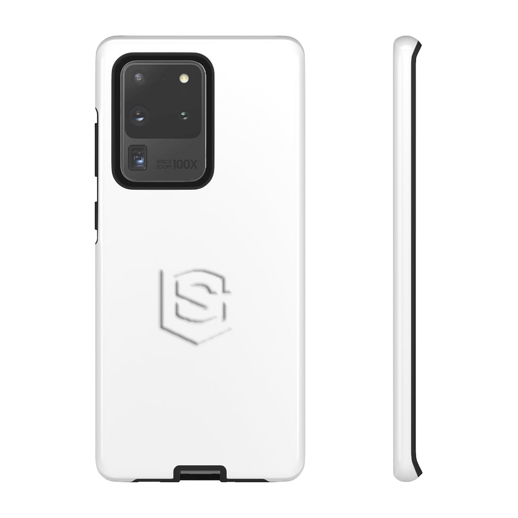 White Tough Cases White Logo