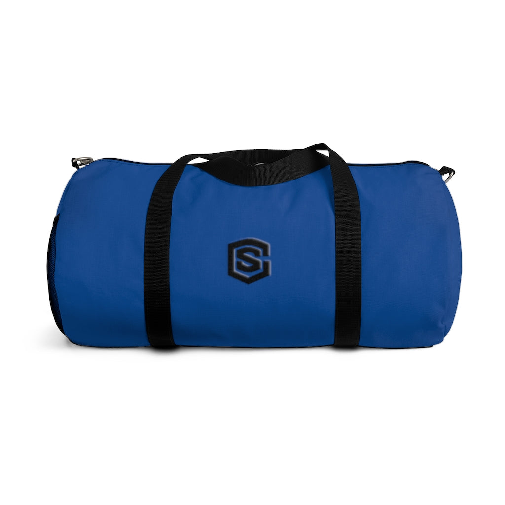 Blue Duffel Bag Black Logo