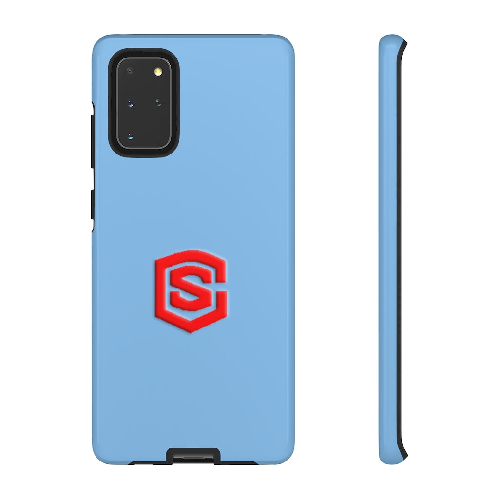 Blue Tough Cases Red Logo