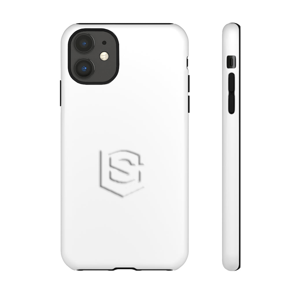 White Tough Cases White Logo