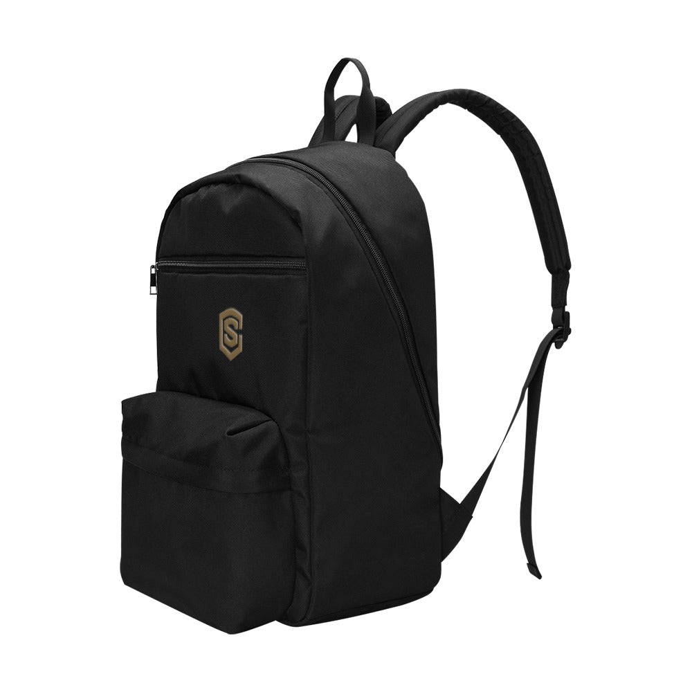 Black Travel Backpack With Brown Logo Travel Backpack(Large Capacity)(Model 1691)