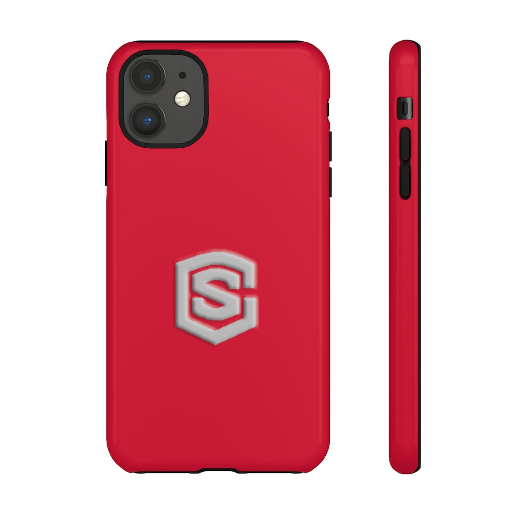 Red Tough Cases Silver Logo