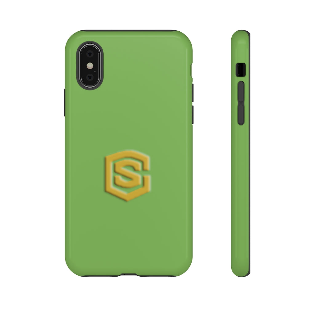 Light Green Tough Cases Gold Logo