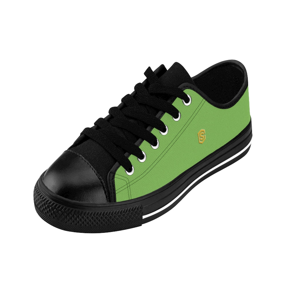 Green Men's Sneakers golden logo