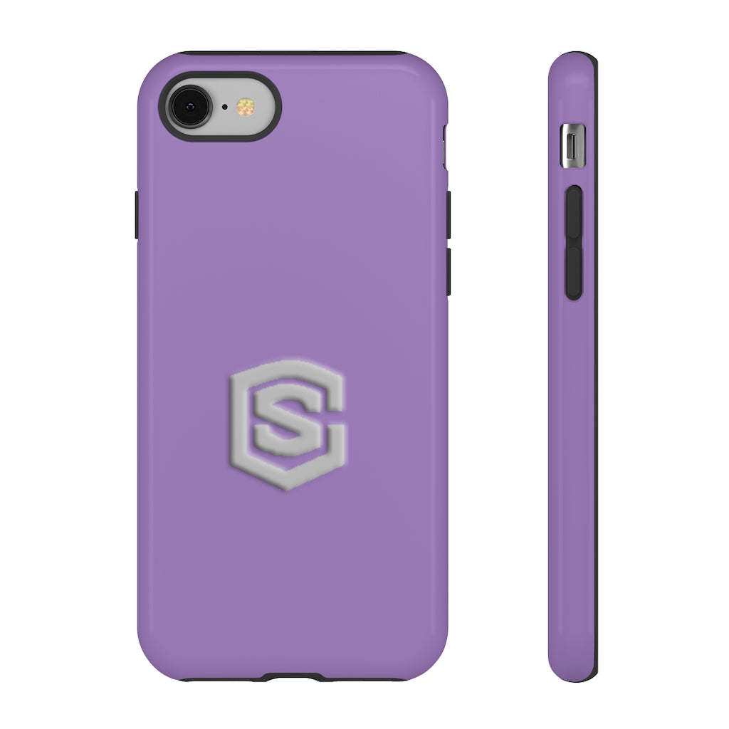 Purple Tough Cases Silver Logo