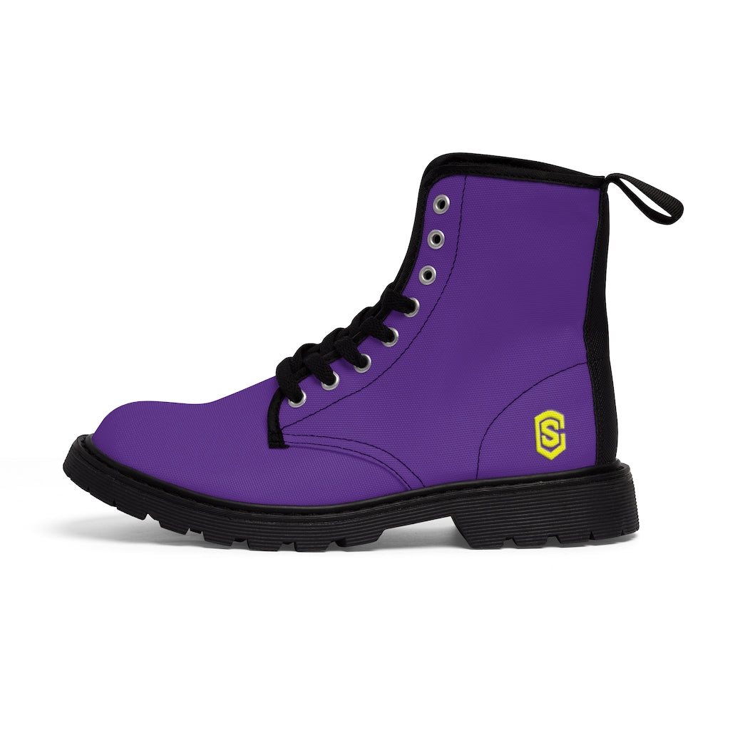 Violet Men's Canvas Boots Yellow Logo