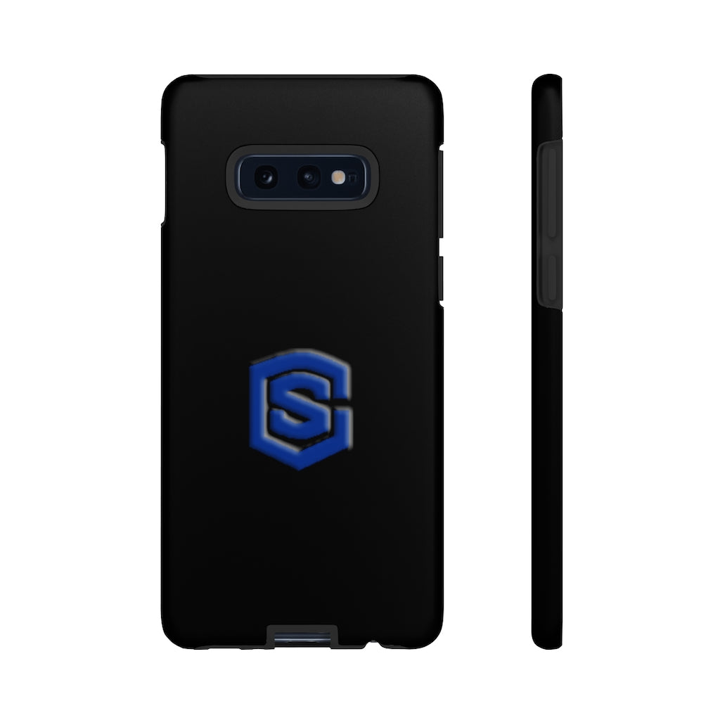Black Tough Cases Blue Logo