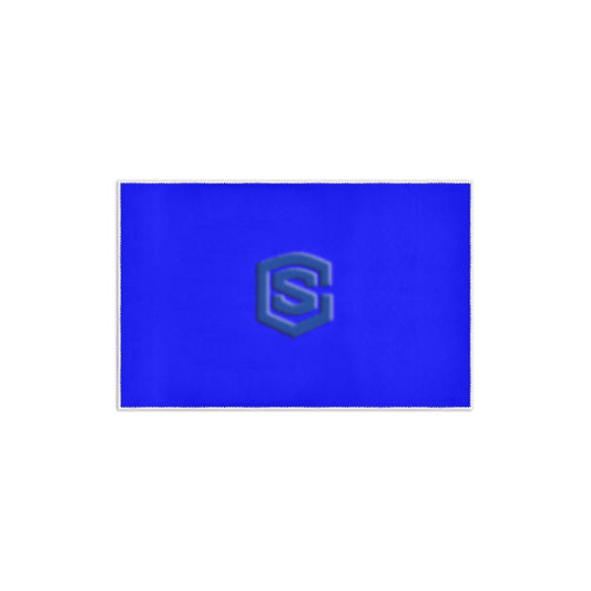 Blue Area Rug 2.6' x 1.7' with Blue Logo Area Rug 2.6' x 1.7'