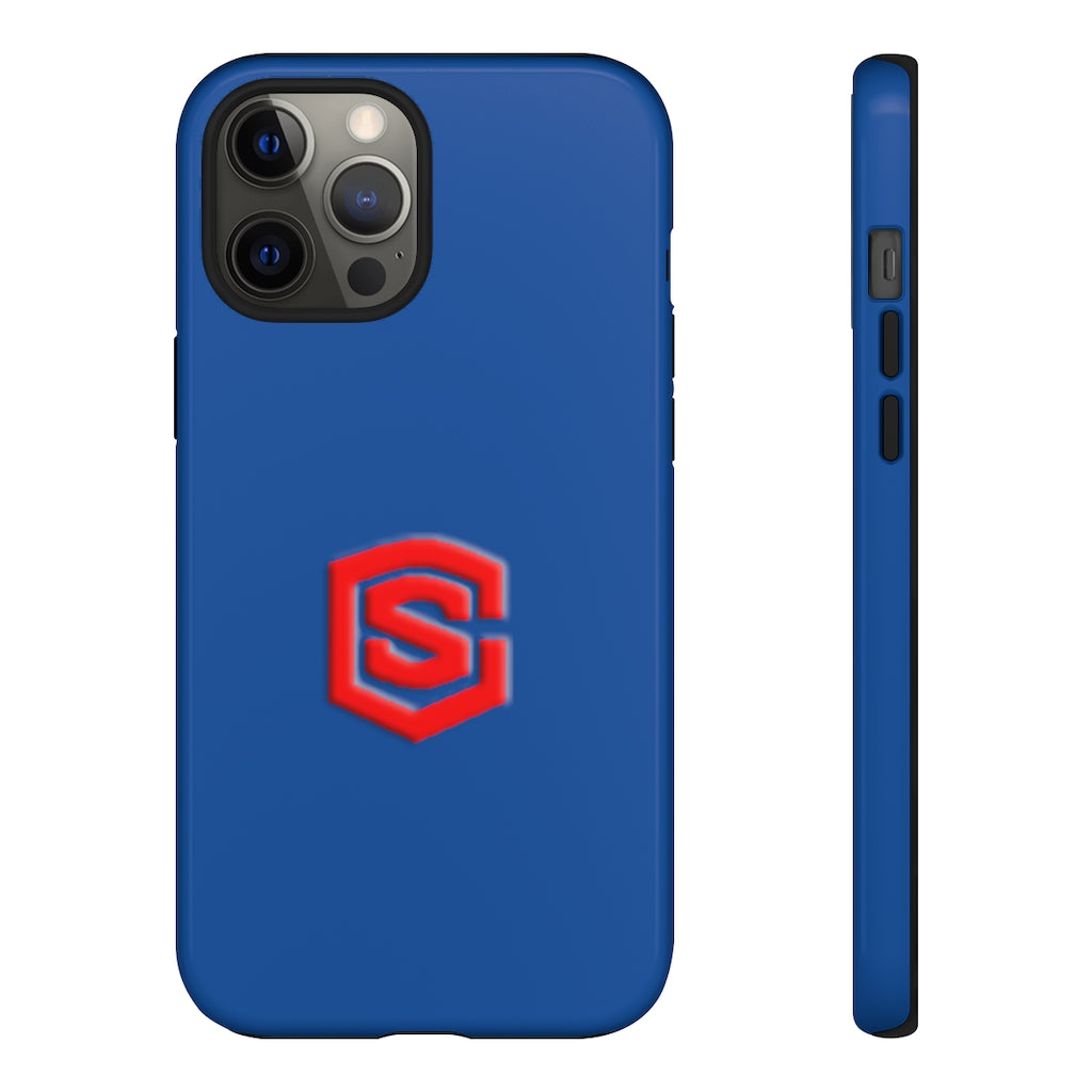 Blue Tough Cases Red Logo