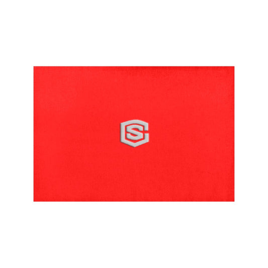 Red Placemats 12" x 18" With Silver Logo Placemats 12" x 18" (Set of 2)
