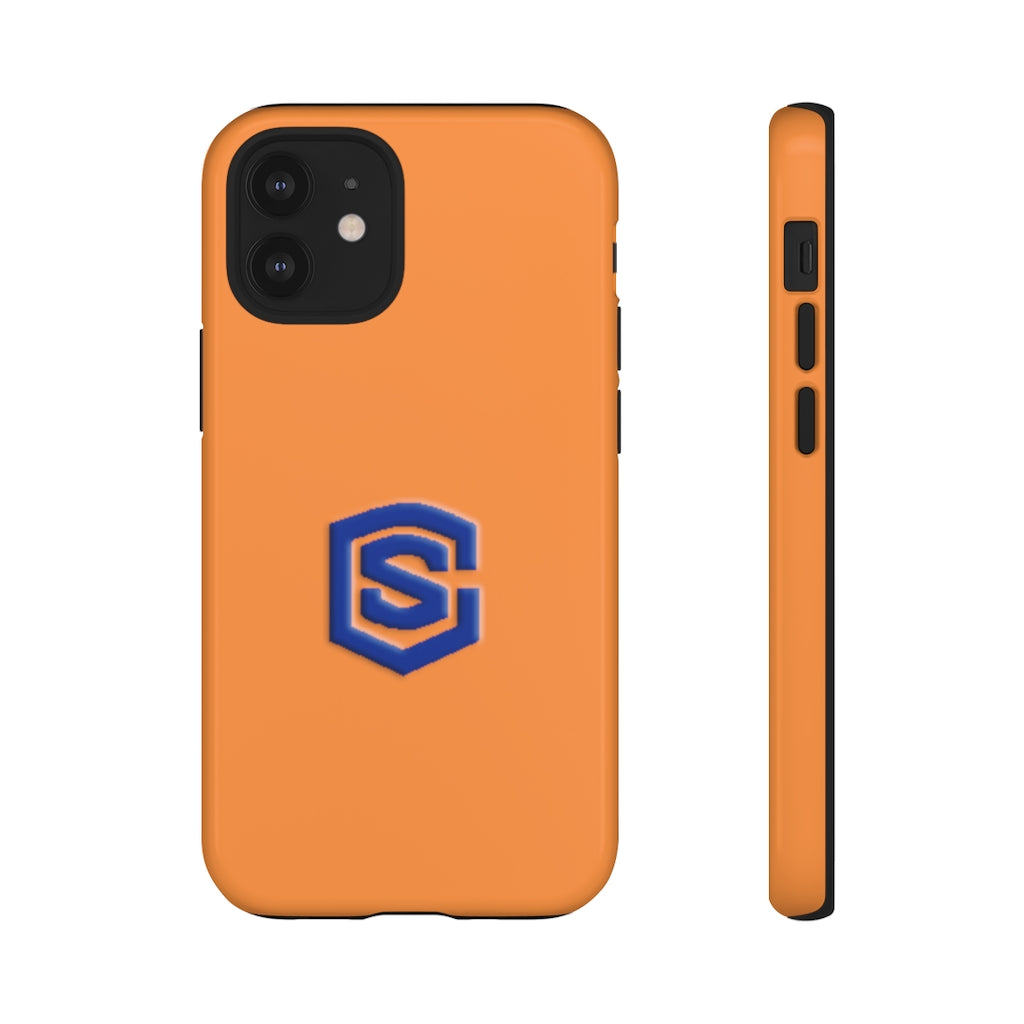Orange Tough Cases Blue Logo