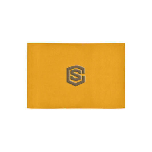 Orange Doormat 24" x 16" (Sponge Material) with Brown Logo Doormat 24" x 16" (Sponge Material)