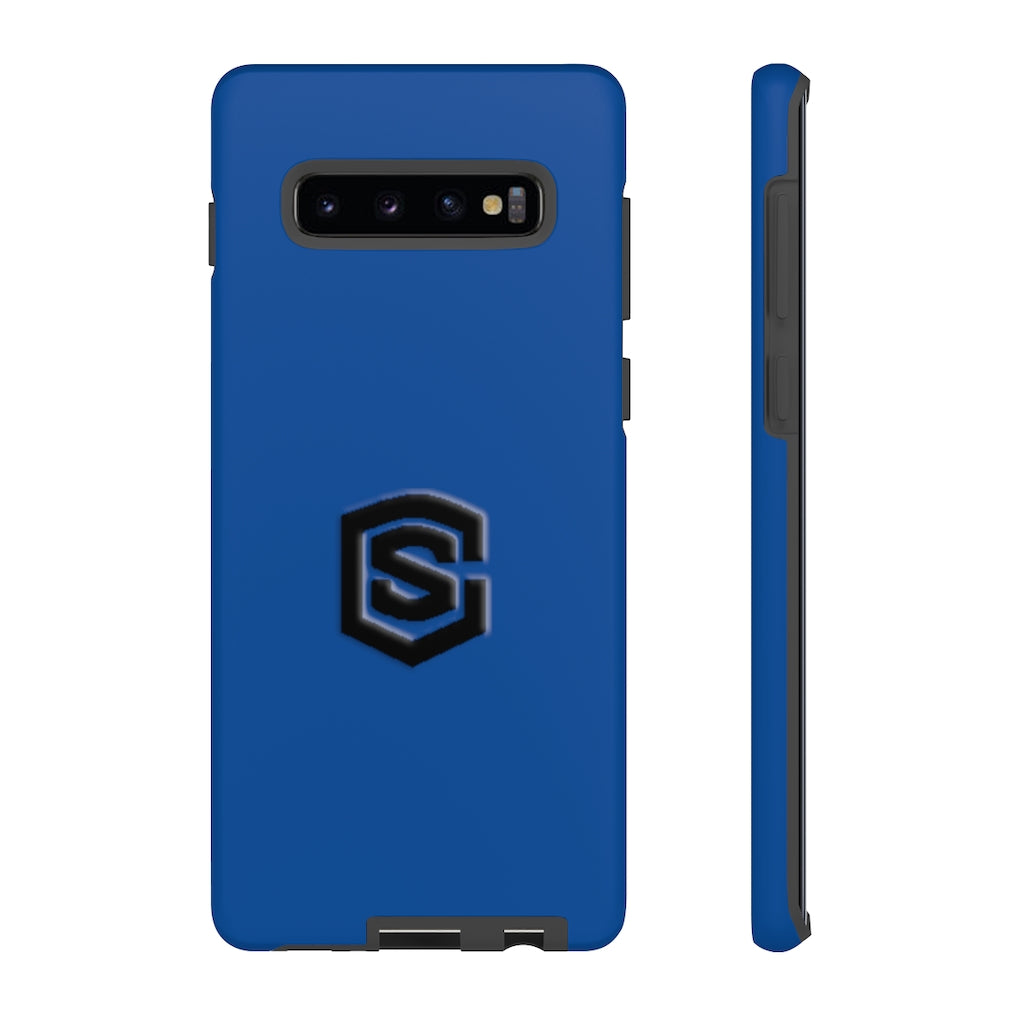 Blue Tough Cases Black Logo