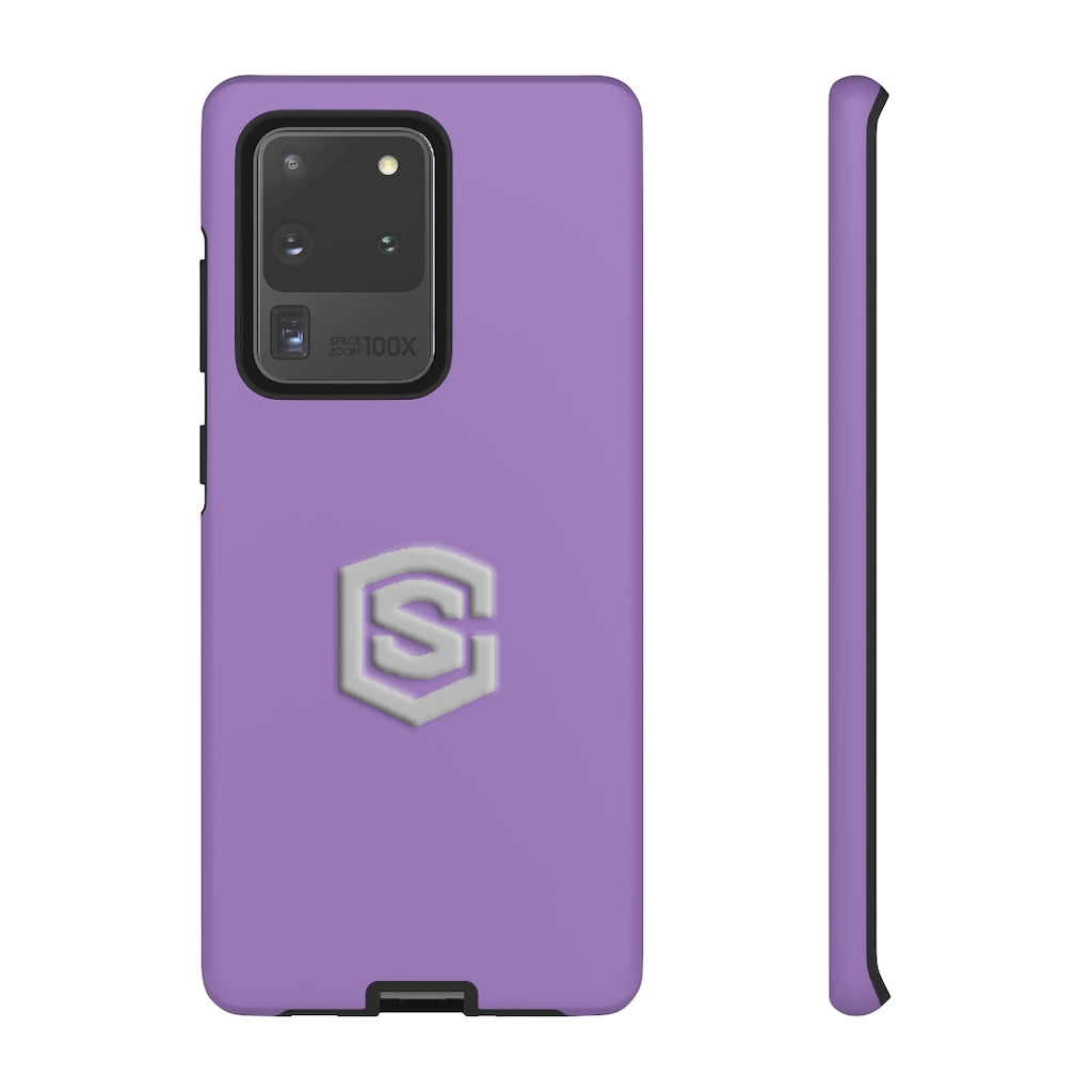 Purple Tough Cases Silver Logo