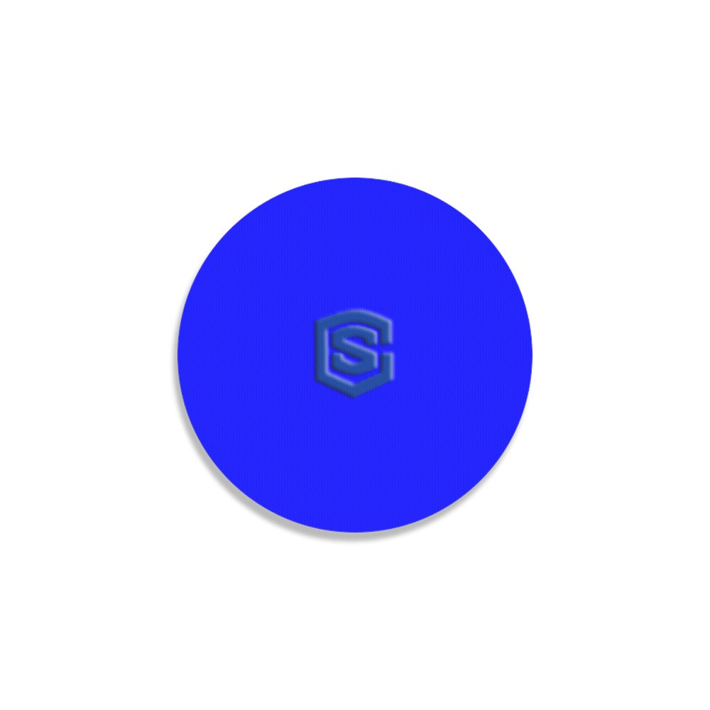Blue Round Coaster with Blue Logo Round Coaster