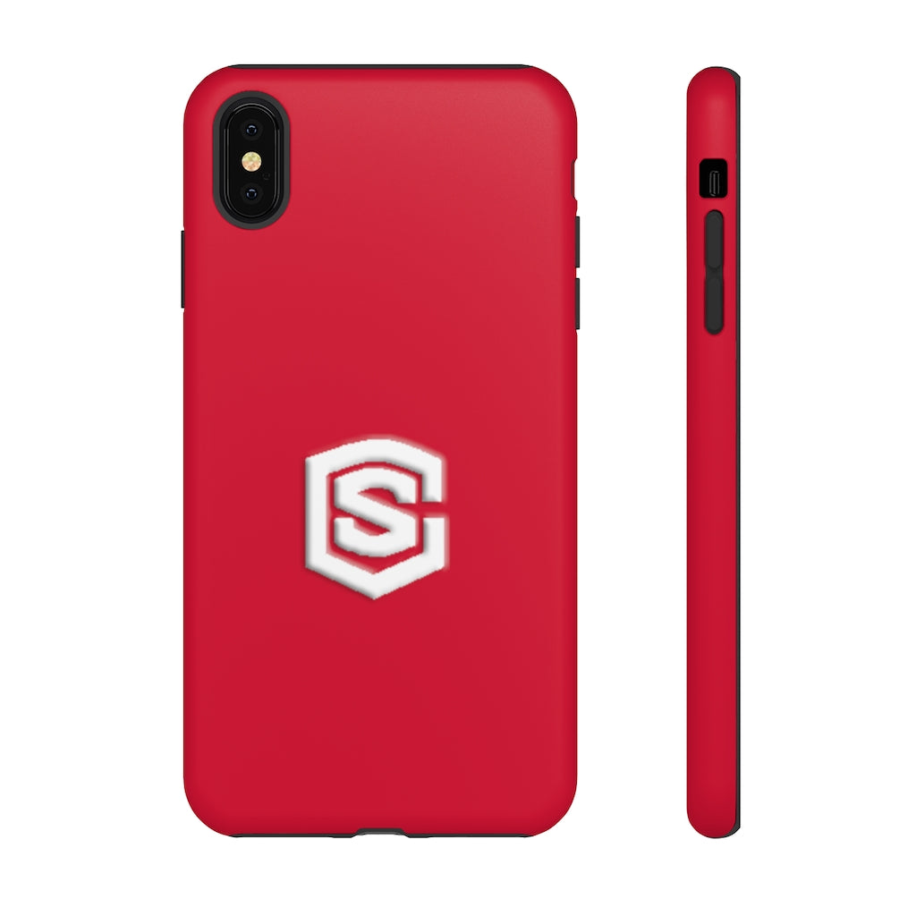 Red Tough Cases White Logo