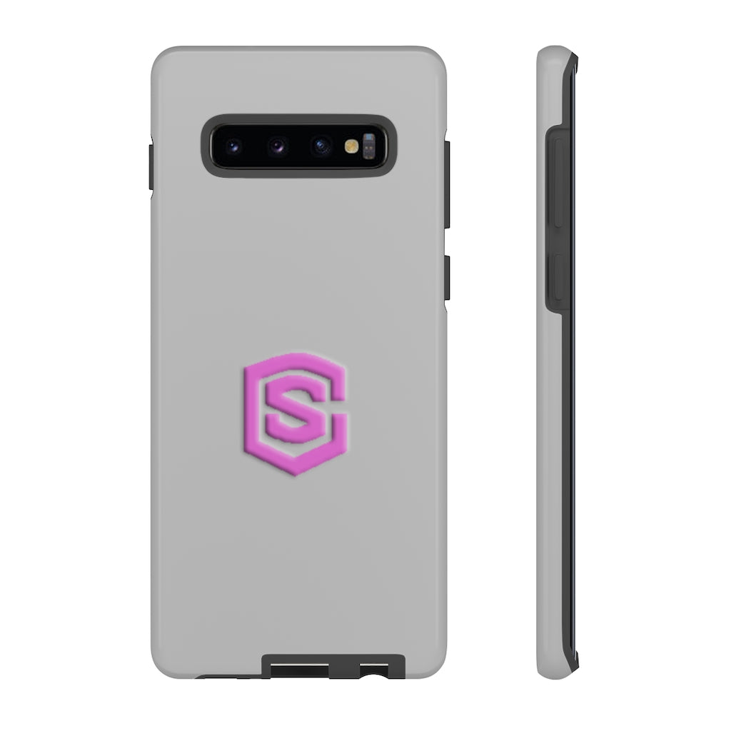 Silver Tough Cases Pink Logo