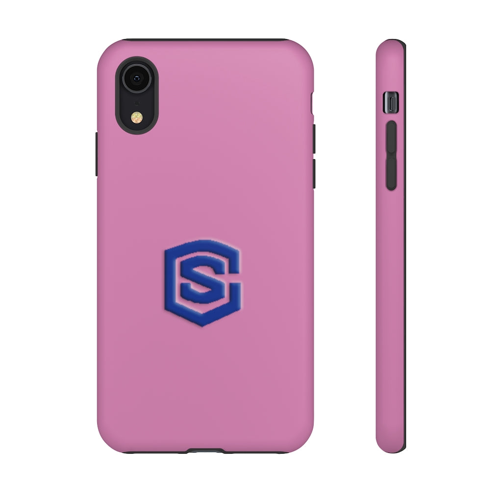 Pink Tough Cases Blue Logo