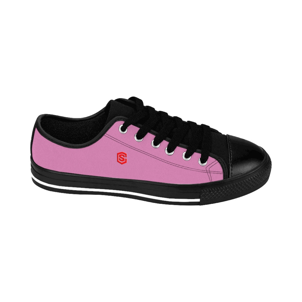 pink Men's Sneakers - red logo