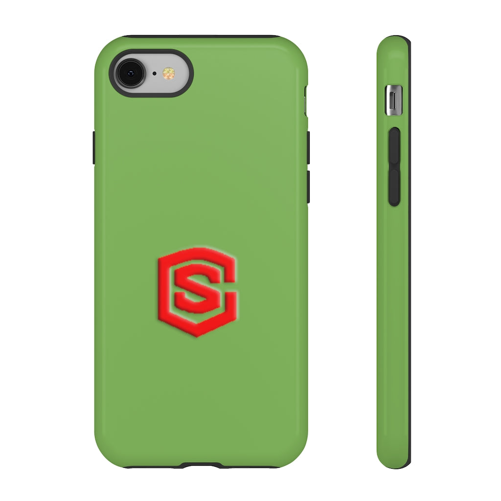 Green Tough Cases Red Logo