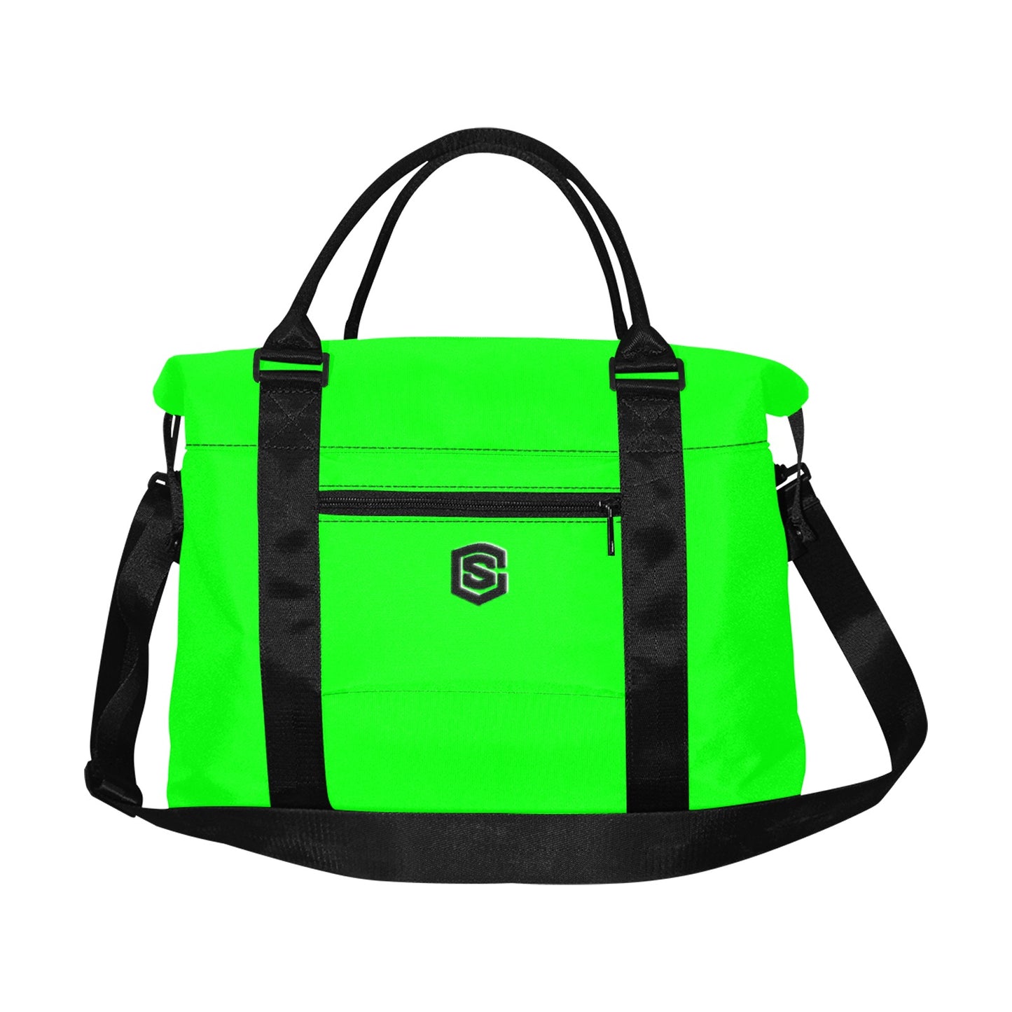 Green Large Capacity Duffle Bag With Black Logo Large Capacity Duffle Bag(Model1715)