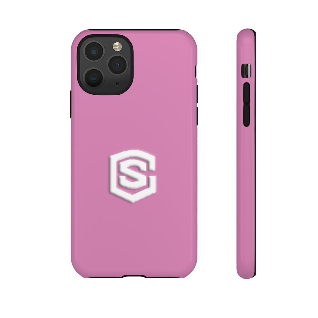 Pink Tough Cases White Logo