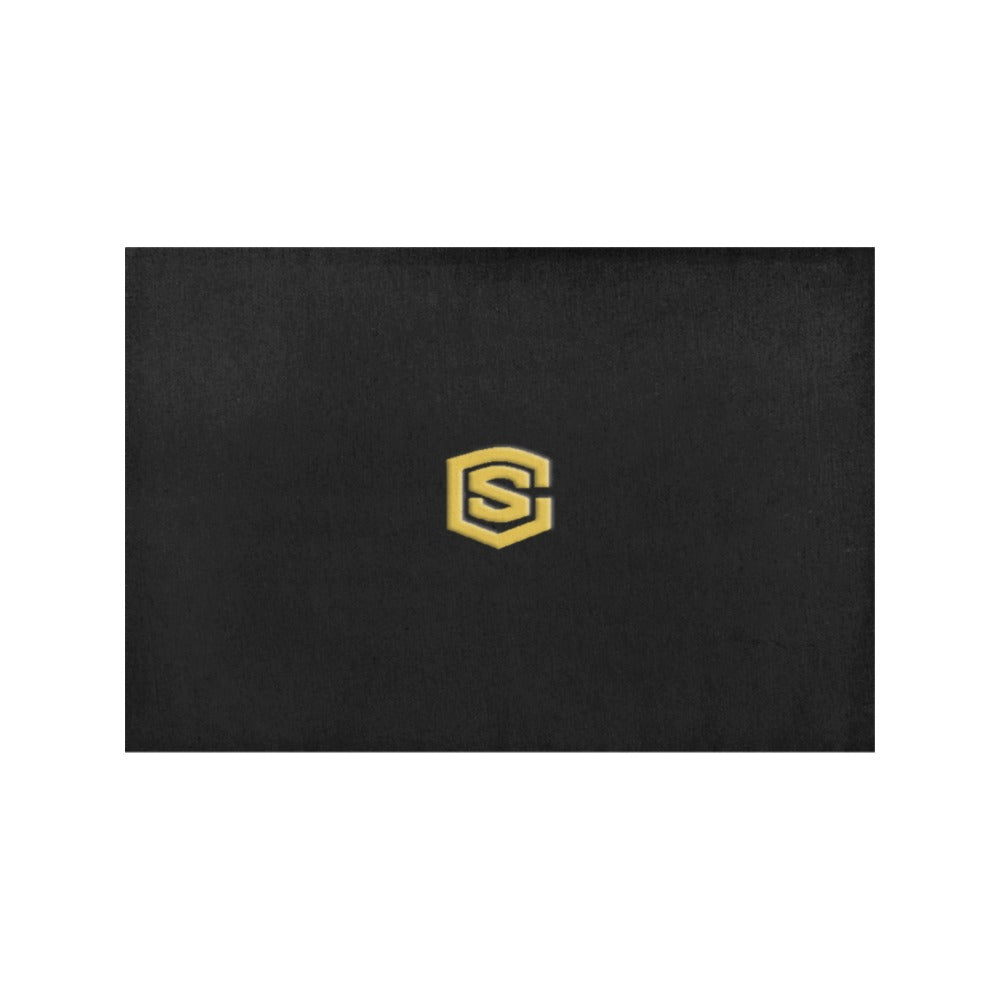 Black Placemats 12" x 18" With Gold Logo Placemats 12" x 18" (Set of 2)
