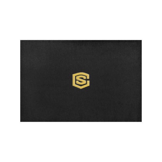 Black Placemats 12" x 18" With Gold Logo Placemats 12" x 18" (Set of 2)