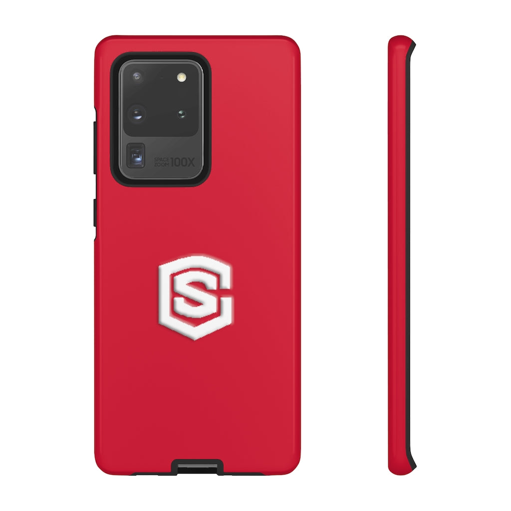 Red Tough Cases White Logo