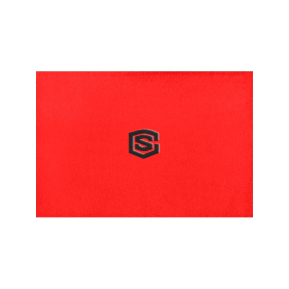 Red Placemats 12" x 18" With Black Logo Placemats 12" x 18" (Set of 2)