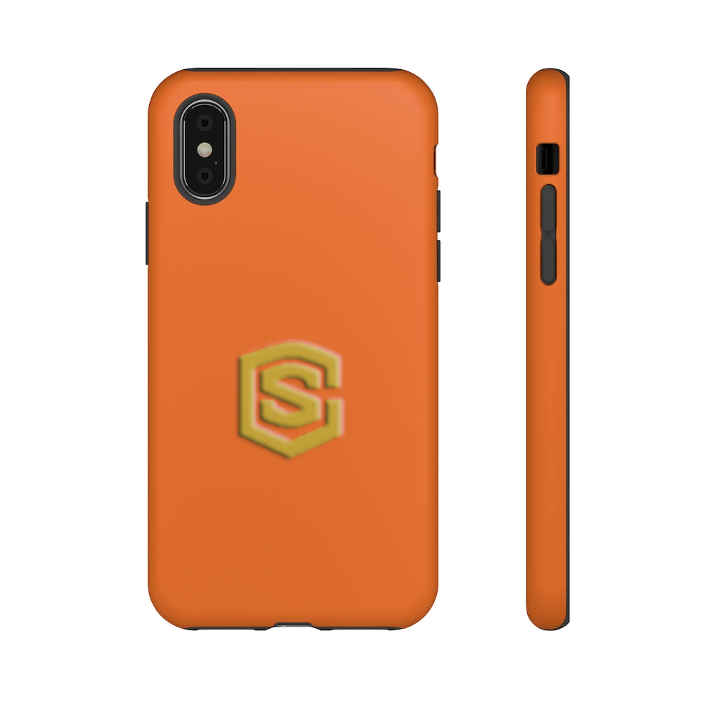 Orange Tough Cases Gold Logo
