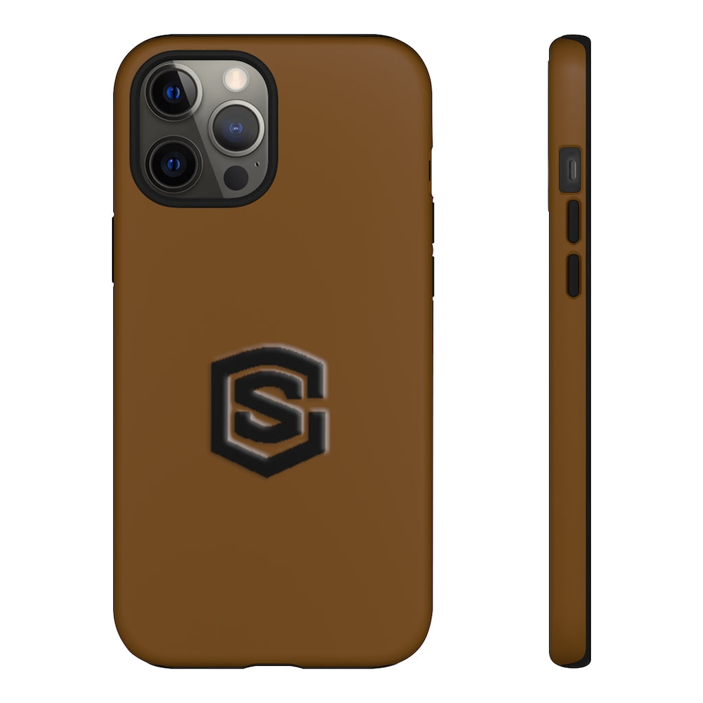 Brown Tough Cases Black Logo